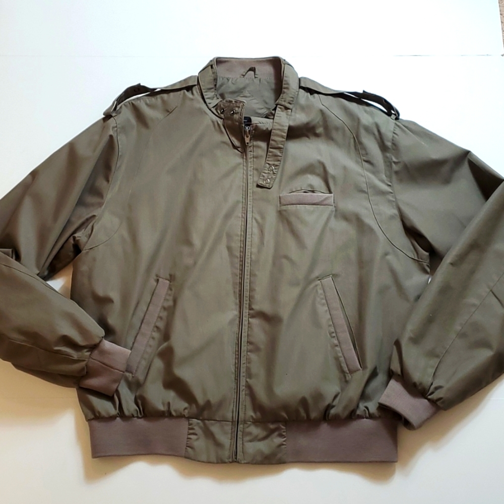 Peter England brown vintage zipper front jacket